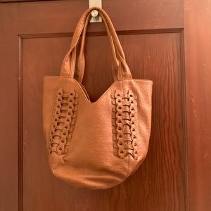 Vegan leather Anthropologie handbag
